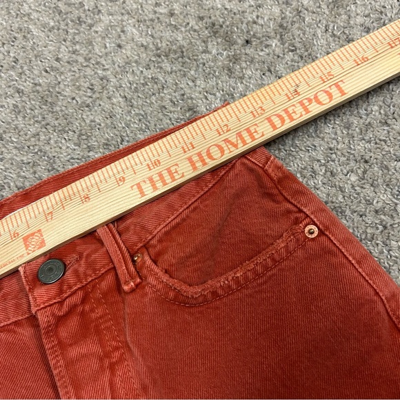 GRLFRND The Karolina Jeans Women’s 24 Button Fly Red Skinny High Rise New NWT - Picture 5 of 12